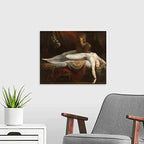 CANVAS ON DEMAND The Nightmare, 1781 Canvas Wall Art Print by Henry Fuseli, Figurative, Home Decor, Artwork, 20"x16" - size: 20"L x 16"W