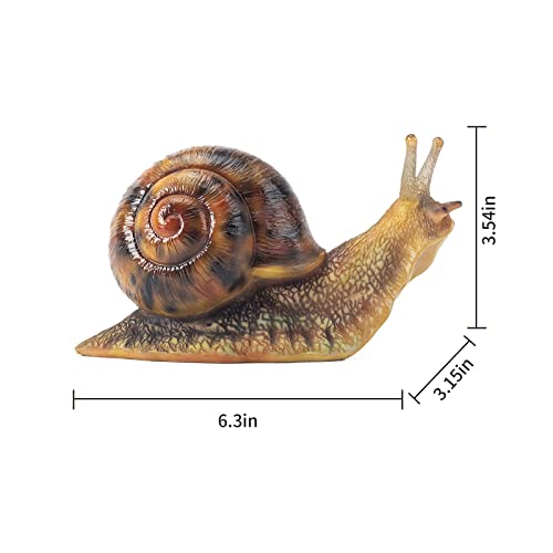 Garden Snail Sculpture, Reptile Resin Sculpture, Suitable for Outdoor Courtyard Pond Garden Lawn Decor Landscape, is The for Garden Enthusiasts (4 inches) - size: 4inch