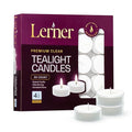 Lerner Clear Tea Lights Candles Bulk - 4.5 Hour Clear Cup Tealight 50 Pack - Consistent Smkless Clean Burning - Holiday, Wedding, Spa, Emergency and Home Decoration Candles - size: 50 Count