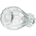 MyGift Mini Set of 6 Diamond-Faceted Clear Glass Bud Vases – Small Decorative Flower Vases for Table Centerpieces, Weddings, and Home Décor
