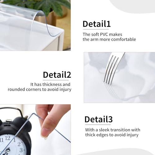 Clear Desk Mat, Non-Slip PVC Desk Protector Mat with Round Edge, Heat Resistant & Waterproof Clear Desk Writing Mat for Home and Office (27.6''*15.7'') - size: 27.6''*15.7''