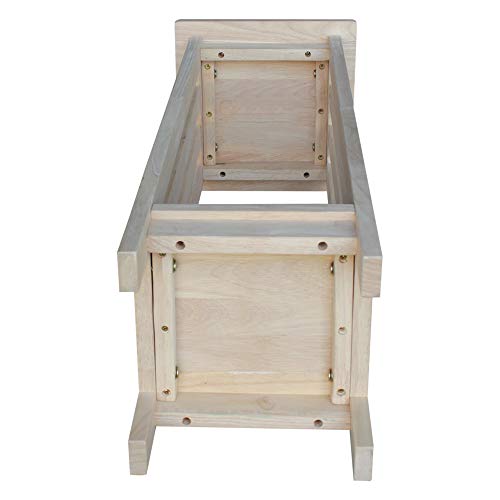 International Concepts Mission Plant Stand, 36-Inch High, Solid Parawood, Unfinished - size: 36 Inch