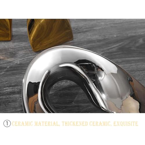 Cool Stuff to Put on Shelves Abstract Art Sculpture Decoration Decoration Living Room for Bedroom Table Decoration Office Apartment Sculptures and Statues Decor Room Decor Aesthetic(02 Gold) - color: 02 Gold