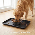 Kingrol 4-Pack Shoe Tray for Entryway Indoor, Small Boot Tray 16.5", Multi-Purpose Waterproof Mat for Shoes, Pet Bowls, Plants & Cleaning Supplies, Floor Protection Tray