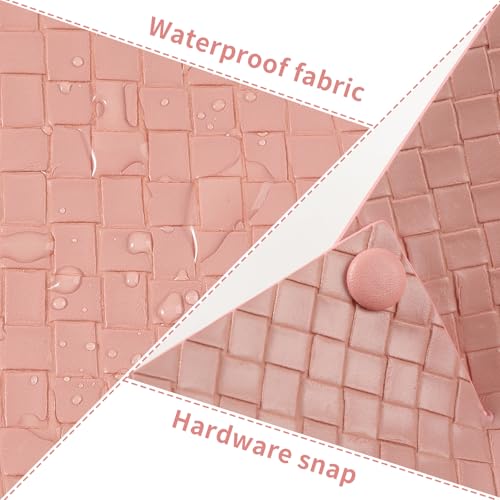 KINIVA 2 Pack PU Leather Jewelry Valet Tray for Men Women,Small Key Bowl for Entryway Table,Portable Travel Catchall Dice Tray (Bowl-Pink-2pcs) - style: Bowl-Pink-2pcs