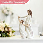 Mother Daughter Dancing Resin Figurine, 6.1" H,Cherished Gifts for Mom & Daughter, Birthday Wedding Mother's Day Timeless Keepsake Decor - style: Dance