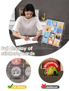 Acrylic Sticker Display Stand, Sticker Holder Display for Vendor Events, Card Rack Display Stand, Portable Display Rack - size: Three Rows