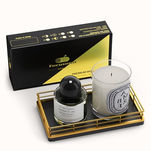 Wooden Decorative Tray, Oak 7.5" L Coffee Table for Kitchen Countertop Dresser Perfume Tray Jewelry Candle Nightstand Table Centerpieces for Dining Room Decor Black Gold - color: Gold, size: 7.5" x 3.9" x 1.5"