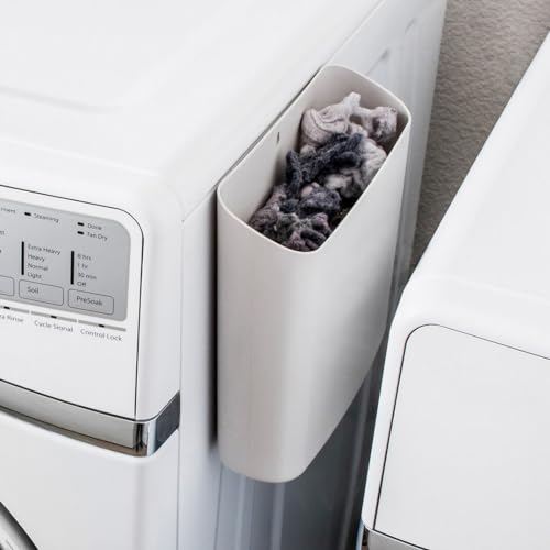 Simplation Laundry Detergent Cup Holder Collection: MAGNETIC LINT HOLDER BIN for Laundry Room Storage - style: Storage Idea: Lint Holder