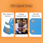 Metal Tablet Stand, Adjustable 360° Rotation Tablet Holder Compatible with 4-13" Tablet Such as iPad Pro Air, iPad mini, Tab S11 10, Surface Pro 12 (Blue) - color: Blue