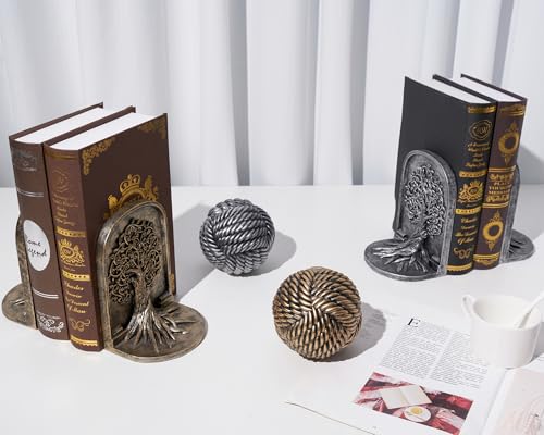 Vintage Knot Ball for Coffee Table Decor, Vintage Accent Boho Knot for Neutral Home Decoration, 4.5 inch Resin Knot Ball Modern Minimalism Statement Decoration