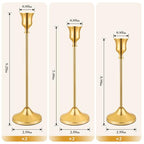 6PCS Candlestick Holders, Taper Candle Holder for Candlesticks, Metal Taper Candle Holders Glaceful Decor Set for Wedding Centerpieces, Christmas, Birthday Party, Holiday Dinning Table Décor