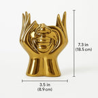 Face Vase Unique Ceramic Vase for Room,Office,Home Decor,Gold,Set - style: Gold-Set