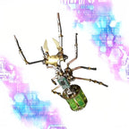 Steampunk Mechanical Ant Model Kit for Adults – 3D DIY Metal Insect Puzzle with Retro Brass Design, Collectible Robot Sculpture for Home & Office Decor, Gift for Hobbyists and Makers (Gatling Ant) - style: Gatling Ant