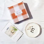 Ceramic Jewelry Tray Initial Ring Dish Personalized C-Monogrammed Engagement Wedding Gifts,Decorative Jewelry Holder for Friends,Sister,Birthday Mother's Day Christmas for Women,Ceramic White - style: C