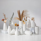 White Ceramic Vase for Table Decor: NUPTIO Small Bud Vases for Flowers - Set of 12 Centerpiece Table Decorations for Wedding Dining Room Christmas Home