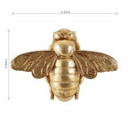 Gold Honey Bee Wall Arts Decor Insect Animal Wall Sculpture Resin Honeybee Home Hanging Decoration for Living Room Bedroom Bathroom Dining Room Kitchen Housewarming Gifts Indoor Outdoor Décor