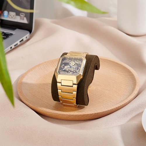 PH PandaHall 4pcs Watch Pillows, 2.8x1.8x1.4 inch Velvet Bracelet Pillows M Shaped Watch Display Pillow Cushion Pad Storage Pillow 8.2 inch for Watch Band Jewelry Display Stand Organizer, Brown - color: Brown