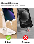 OCYCLONE Phone Stand, Adjustable Height and Angle Foldable Cell Phone Stand Holder for Desk, Taller iPhone Stand Compatible with 4.7"-13" Smartphones iPad Tablet, Beige - color: Beige