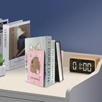 Capybara Bookends Pink, L-Shaped Cute Animal Bookend Holder for Shelves, Kawaii Desk Decor for Kids Room, Girls Bedroom, Office and School Supplies (1 Pair)