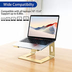 BESIGN LS03 Aluminum Laptop Stand, Ergonomic Detachable Computer Stand, Riser Holder Notebook Stand Compatible with Air, Pro, Dell, HP, Lenovo More 10-15.6" Laptops, Gold - color: F-Gold
