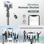 SENSYNE 72" Phone Tripod, Extendable Cell Phone Tripod Stand, Selfie Stick with Wireless Remote and Phone Holder, Compatible with iPhone Android Phone, Camera - color: Black, size: 72-inch