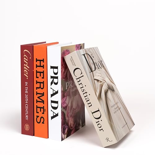 4 Pcs Decorative Faux Books for Home Decor – Modern Fake Books for Coffee Table, Bookshelf & Bedroom, Stacked Book Set for Aesthetic Decor - color: 4 Pcs