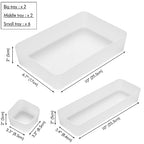 Poeland 10 Pcs Drawer Organizer Tray Storage Box for Bedroom Dresser Bathroom Kitchen, Frosted - size: 10pcs