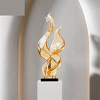 Statue Decorations Modern Decorative Piece, Understated Luxury Abstract Transparent Resin Entryway Art Sculpture. Home Decor Object