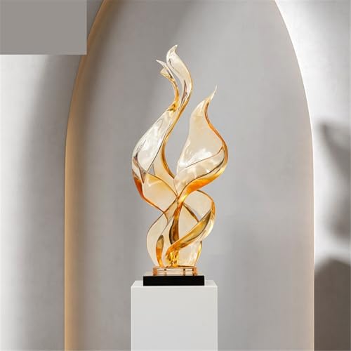 Statue Decorations Modern Decorative Piece, Understated Luxury Abstract Transparent Resin Entryway Art Sculpture. Home Decor Object