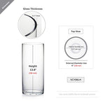 WGV Cylinder Vase, Width 6", Height 14", Clear Glass Container Terrarium Candle Holder for Wedding Centerpiece, Party Event, Home Office Decor, 1 Piece - size: 6"x14"H