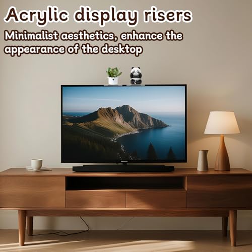 TBWHL 4pcs Acrylic Display Shelf, Computer Screen Display Stand for Anime Figure, Shelf Risers for Figures, Riser Stand for Decoration and Organizer for Desk, Computer Monitor Decor Figurines