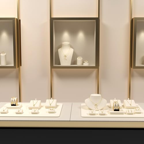 Oirlv Microfiber Square Jewelry Display Base, Compact Showcase Pad for Small Accessories, Part of a Complete Jewelry Display Set - style: TT16404
