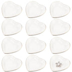 Shappy 12 Pcs Ceramic Jewelry Tray 4.5 in Ring Dish Bulk Decorative Trinket Dish for Bridal Christmas Birthdays Gifts - style: Heart