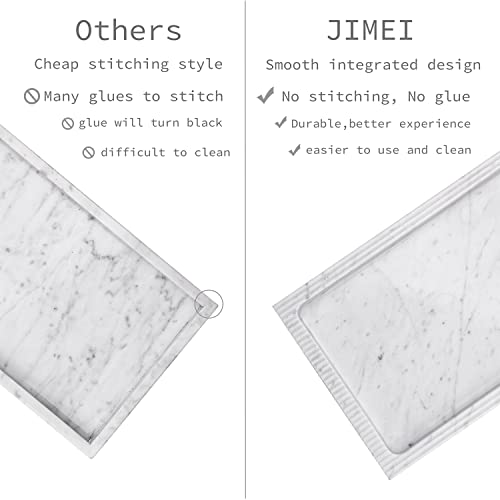 JIMEI Marble Vanity Tray Guest Towel Holder Tray for Bathroom, Coffee Table Tray for Living Room Bathroom Hand Towel Tray, Napkin Holder for Bathroom,White Marble Tray - color: Engraving Tray