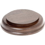Plymor Solid Walnut Round Wood Display Base with Ogee Edge, 3.75" W x 3.75" D x 0.75" H - size: 3.75" x 3.75" x 0.75"