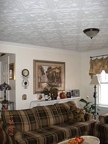Antique Ceilings Anet White Decorative Styrofoam Ceiling Tiles for Glue-up Application