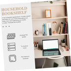 Black White Minimalist Metal Desktop Bookend, Iron Book Holder for Students and Office, Decorative Book Organizer for Home and Study Desk
