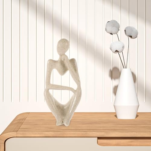 STOBAZA Abstract Thinker Statue Minimalist Figurine for and Office Decor Aesthetic Desktop Ornament Lightweight and Easy to Clean Abstract Sculpture for Unique Style