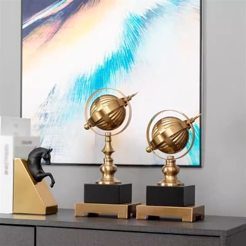 Statue Decorations Luxury Metal Globe Ornament Decorations Entrance Study Modern Creative Office Crafts Living Room Furnishings Home Decor Object(L) - size: Large