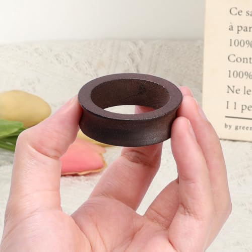JUXYES Wooden Sphere Holder Display Stand, 6 Pack Small Wood Crystal Ball Stand, Simple Round Display Easel Stands for Decorative Eggs, Crystal Balls, Golf Ball, Stones, Gemstones, Collections, 32mm - color: Brown, size: 1.2" - 6 PCS