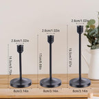 Flameless White Taper Candles Flickering, Flameless White Taper Candles Flickering with Black Metal Candle Holder 3pack Candlestick Holders, for Bathroom,… - size: 3pack taper's
