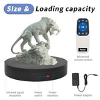 Remote-Controlled Motorized Turntable,Heavy Duty Motorized Rotating Display Stand,Speed-adjustable Rotating Platform ,Multi-mode Photography Turntable For 3D Scan,Photography(19.7in/Black) - size: 19.7inch/Black/500Lbs Load