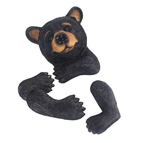 Bear Tree Decor Outdoor Scuplture Baby Bear Up a Garden Peeker Tree Hugger Garden Décor Bear Cub Resin Sculpture Howswarming Gifts