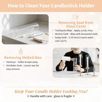 NUPTIO Gold Candlestick Holders Bulk: Set of 18 Glass Hurricane Taper Candle Holders - Decorative Candle Stick Stand for Fall Christmas Fireplace Dining Table Decor - size: 14 & 16 & 18 in
