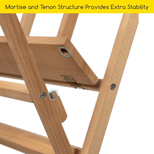 MEEDEN Folding Art Print Rack - Beechwood Art Storage Rack - Artist Storage and Display Rack for Canvas Art Prints Panels Posters Art Gallery Shows - size: Small