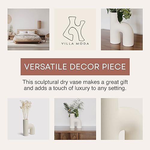 Lila Abstract Sculptural Decorative Modern Vase, White
