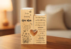 New Mom Gifts – Wooden Candle Holder with Poem – Gift for New Mom After Birth, Postpartum Gifts, Pregnancy Gifts for Expecting Mom, Push Presents, First Time Mom Gift - size: NEW MOM