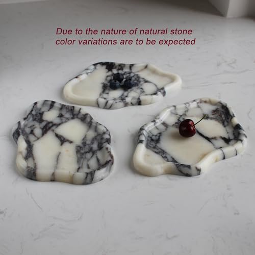 Natural Calacatta Viola Marble Tray Cloud Shape, Jewelry Dish Trinket Dish for Women Gift Home Décor - color: Calacatta Viola