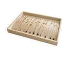 Premium Grade Beige Velvet Jewelry Organization Tray Necklace Watch Chain Bracelet Organizer Show Exhibit Home Drawer Divider Closet Insert - color: Necklace Organizer Tray